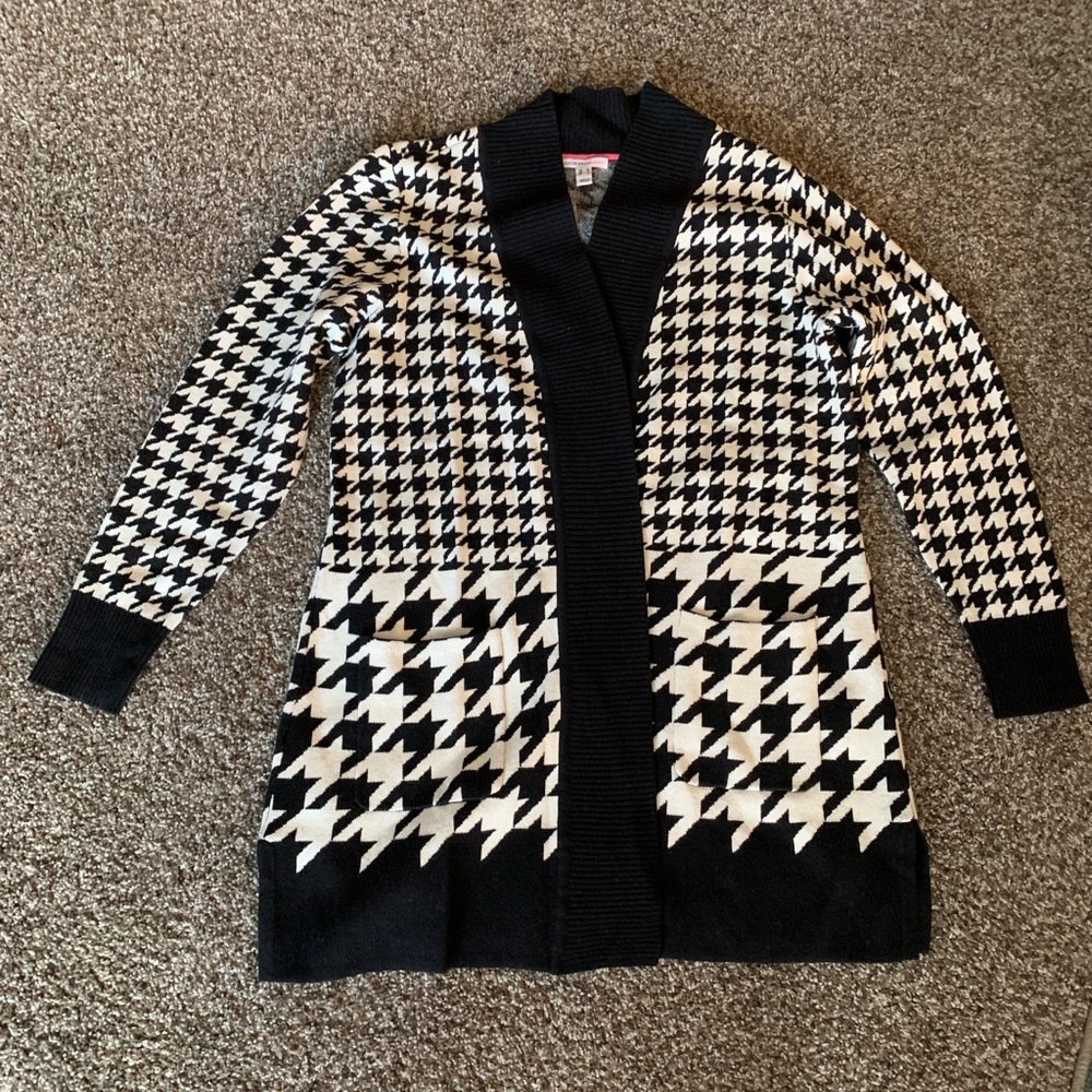 Isaac Mizrahi Houndstooth Cardigan M - NWT